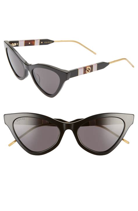 gucci crystal cat eye glasses|55mm cat eye sunglasses gucci.